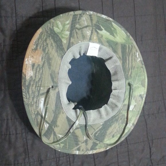 Vintage Camo Bucket Hat Military Green Hunting Outdoor Nature - Picture 5 of 7